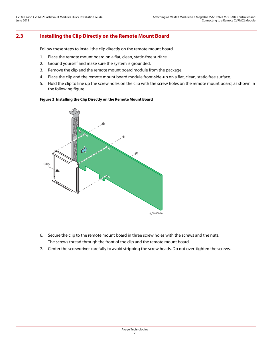 Avago Technologies Cache Protection for RAID Controller Cards User Manual | Page 7 / 13