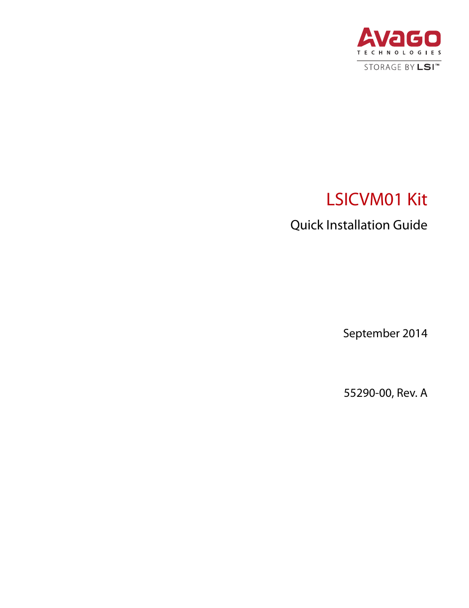 Avago Technologies Cache Protection for RAID Controller Cards User Manual | 13 pages