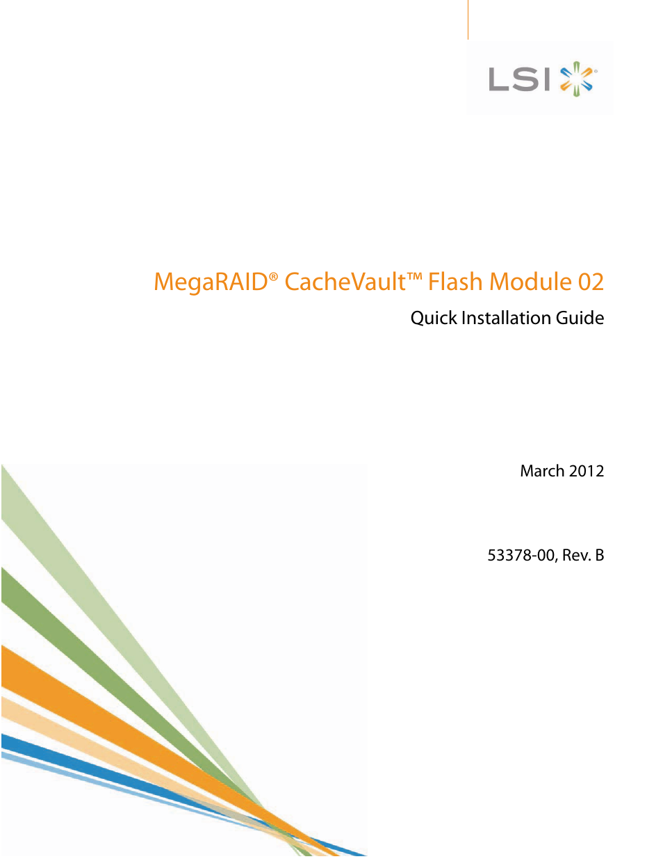 Avago Technologies Cache Protection for RAID Controller Cards User Manual | 12 pages