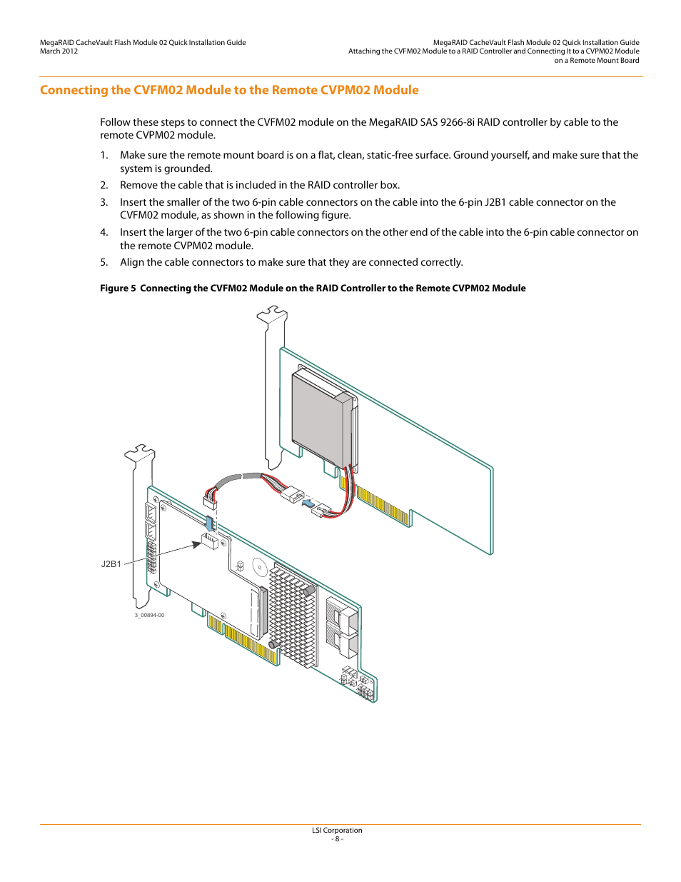 Avago Technologies Cache Protection for RAID Controller Cards User Manual | Page 8 / 12