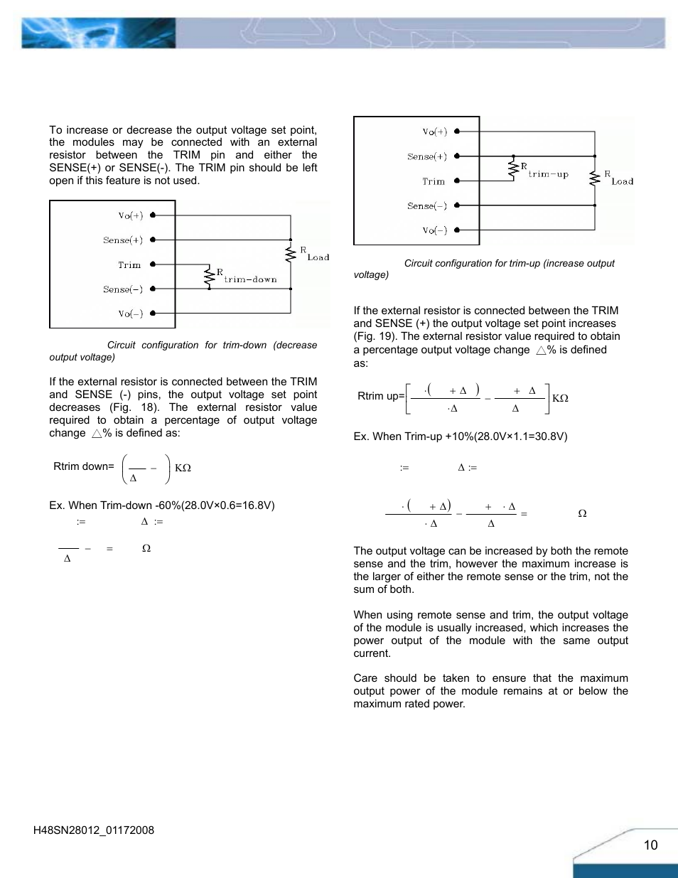 Features descriptions (con.) | Delta Electronics H48SN User Manual | Page 10 / 13