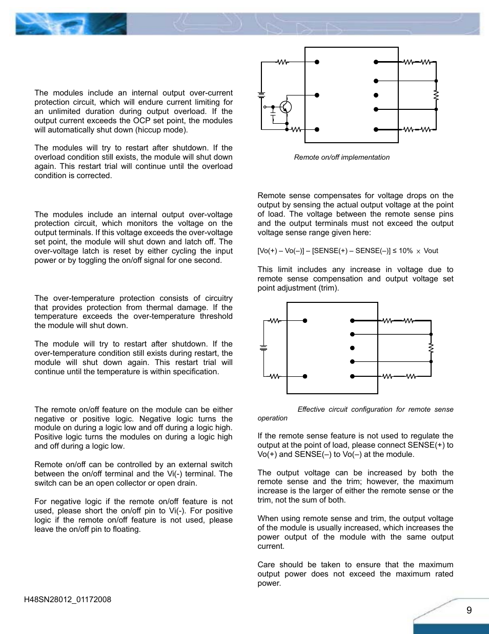 Features descriptions | Delta Electronics H48SN User Manual | Page 9 / 13