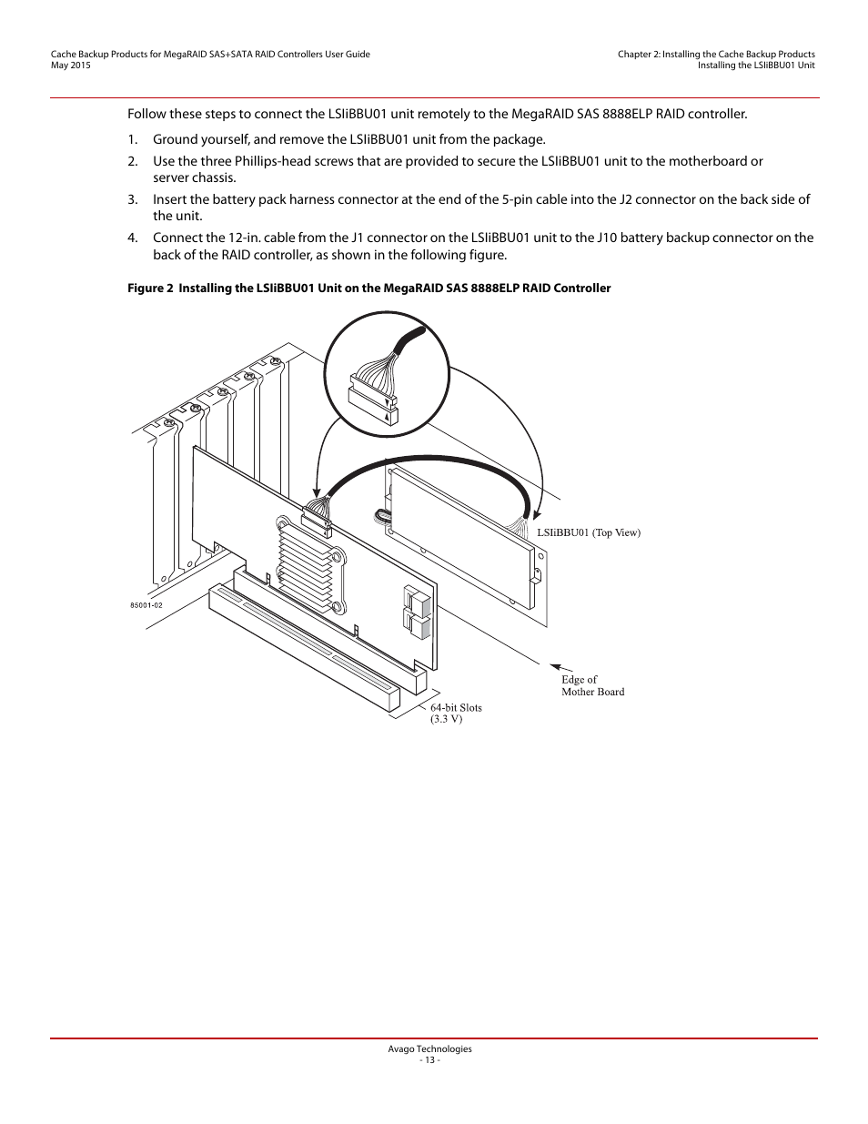 Avago Technologies Cache Protection for RAID Controller Cards User Manual | Page 13 / 139