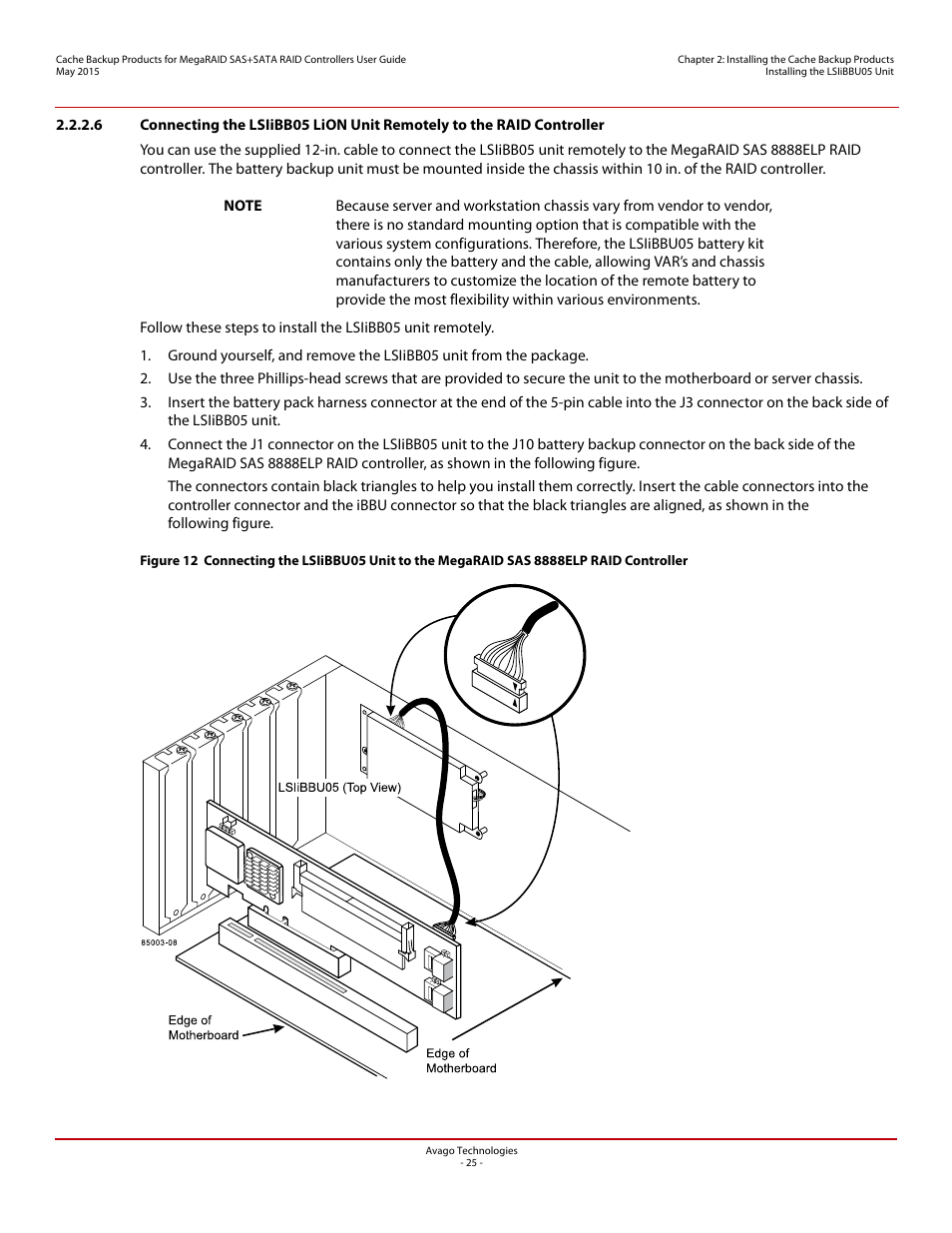 Avago Technologies Cache Protection for RAID Controller Cards User Manual | Page 25 / 139