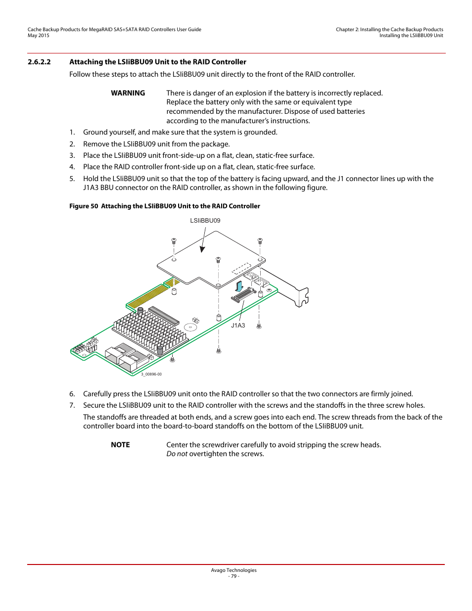 Raid controller | Avago Technologies Cache Protection for RAID Controller Cards User Manual | Page 79 / 139