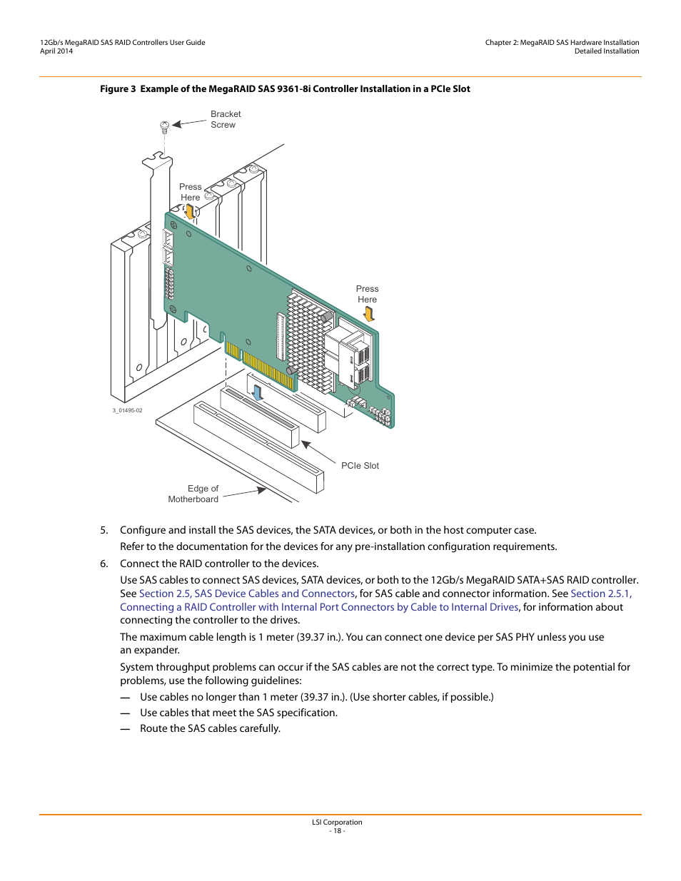 Avago Technologies Cache Protection for RAID Controller Cards User Manual | Page 18 / 43