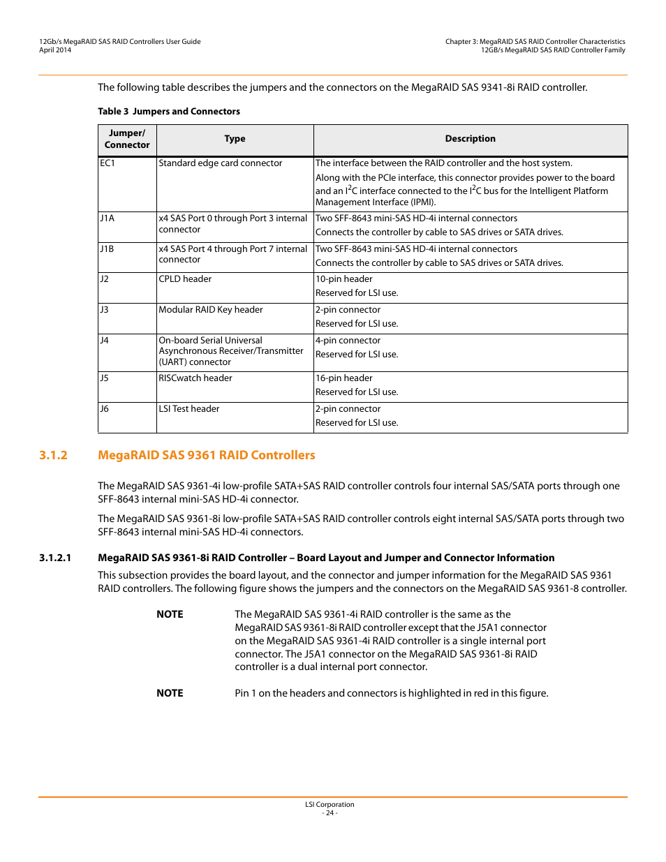 2 megaraid sas 9361 raid controllers | Avago Technologies Cache Protection for RAID Controller Cards User Manual | Page 24 / 43