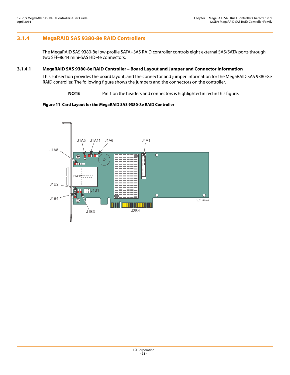 4 megaraid sas 9380-8e raid controllers | Avago Technologies Cache Protection for RAID Controller Cards User Manual | Page 31 / 43