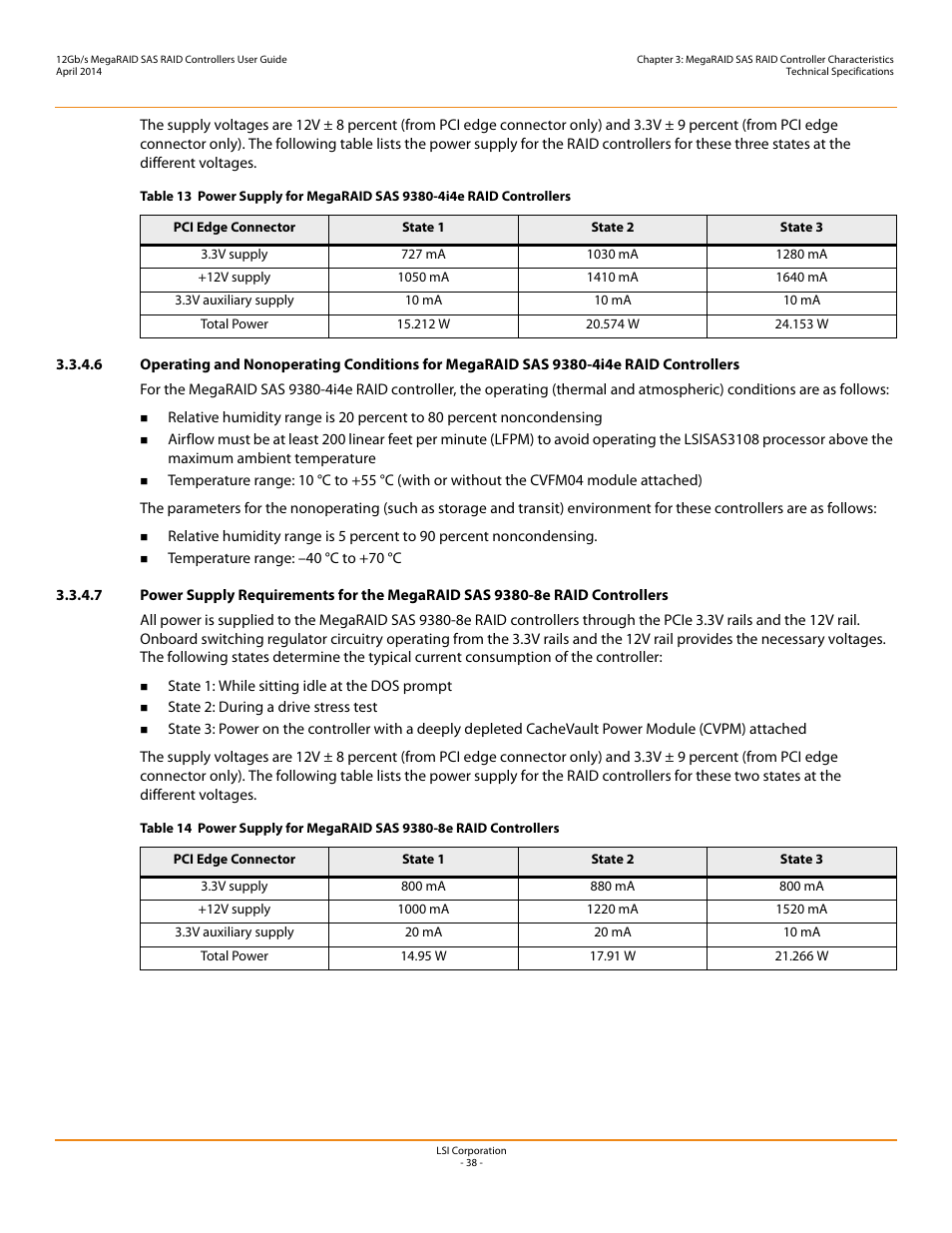 Avago Technologies Cache Protection for RAID Controller Cards User Manual | Page 38 / 43