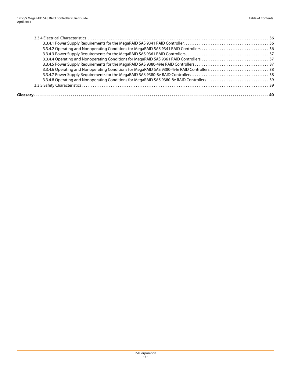 Avago Technologies Cache Protection for RAID Controller Cards User Manual | Page 4 / 43