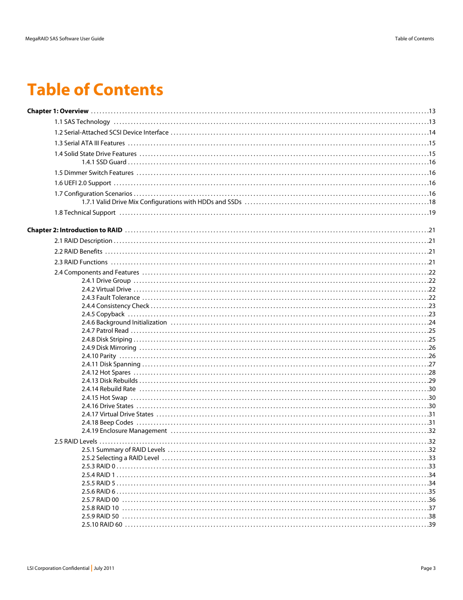 Avago Technologies MegaRAID Fast Path Software User Manual | Page 3 / 502