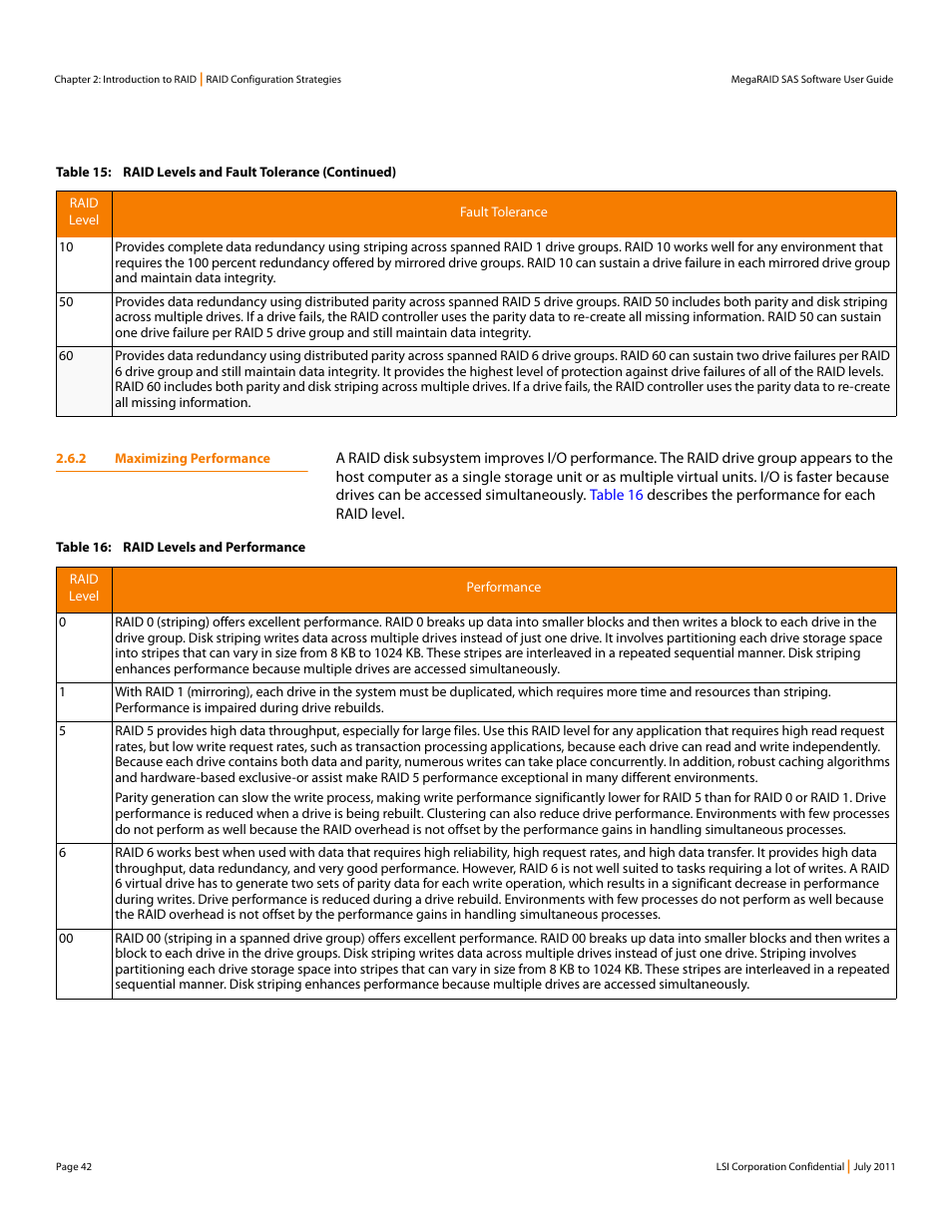 2 maximizing performance | Avago Technologies MegaRAID Fast Path Software User Manual | Page 42 / 502