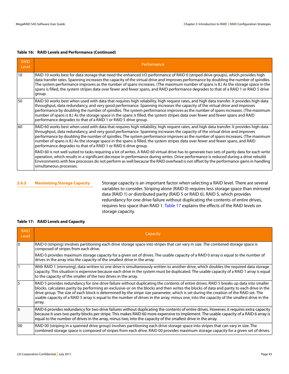 3 maximizing storage capacity | Avago Technologies MegaRAID Fast Path Software User Manual | Page 43 / 502