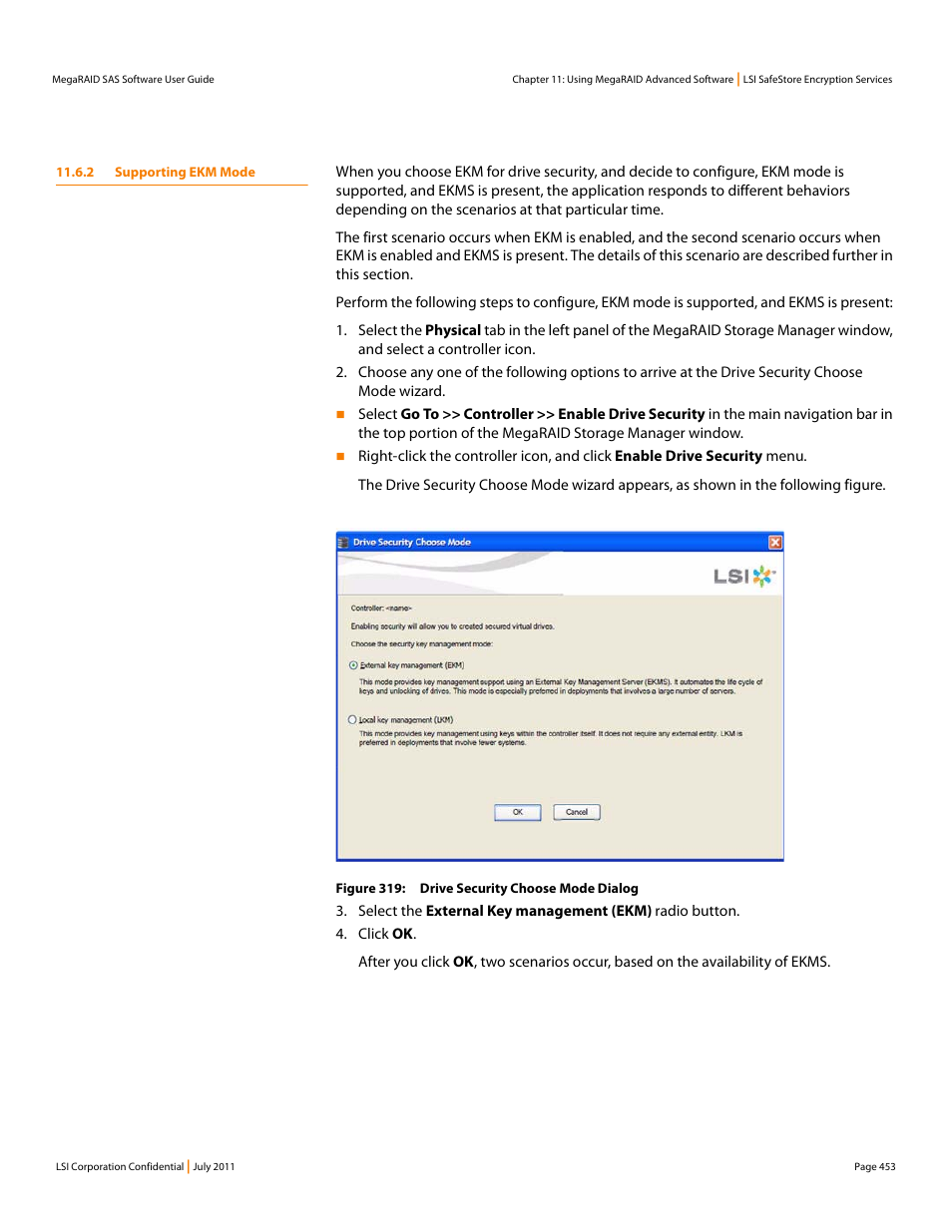 2 supporting ekm mode | Avago Technologies MegaRAID Fast Path Software User Manual | Page 453 / 502