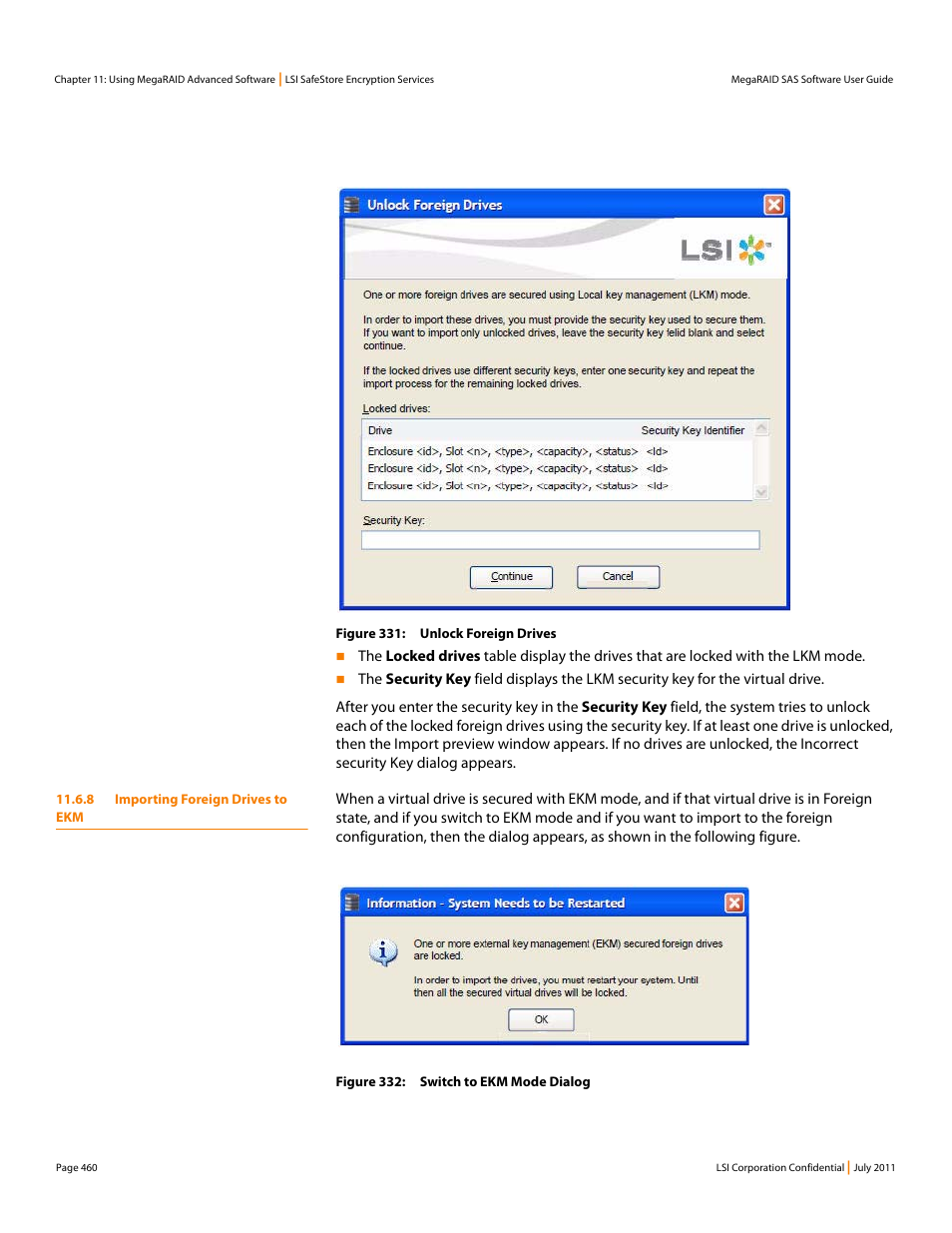 8 importing foreign drives to ekm | Avago Technologies MegaRAID Fast Path Software User Manual | Page 460 / 502