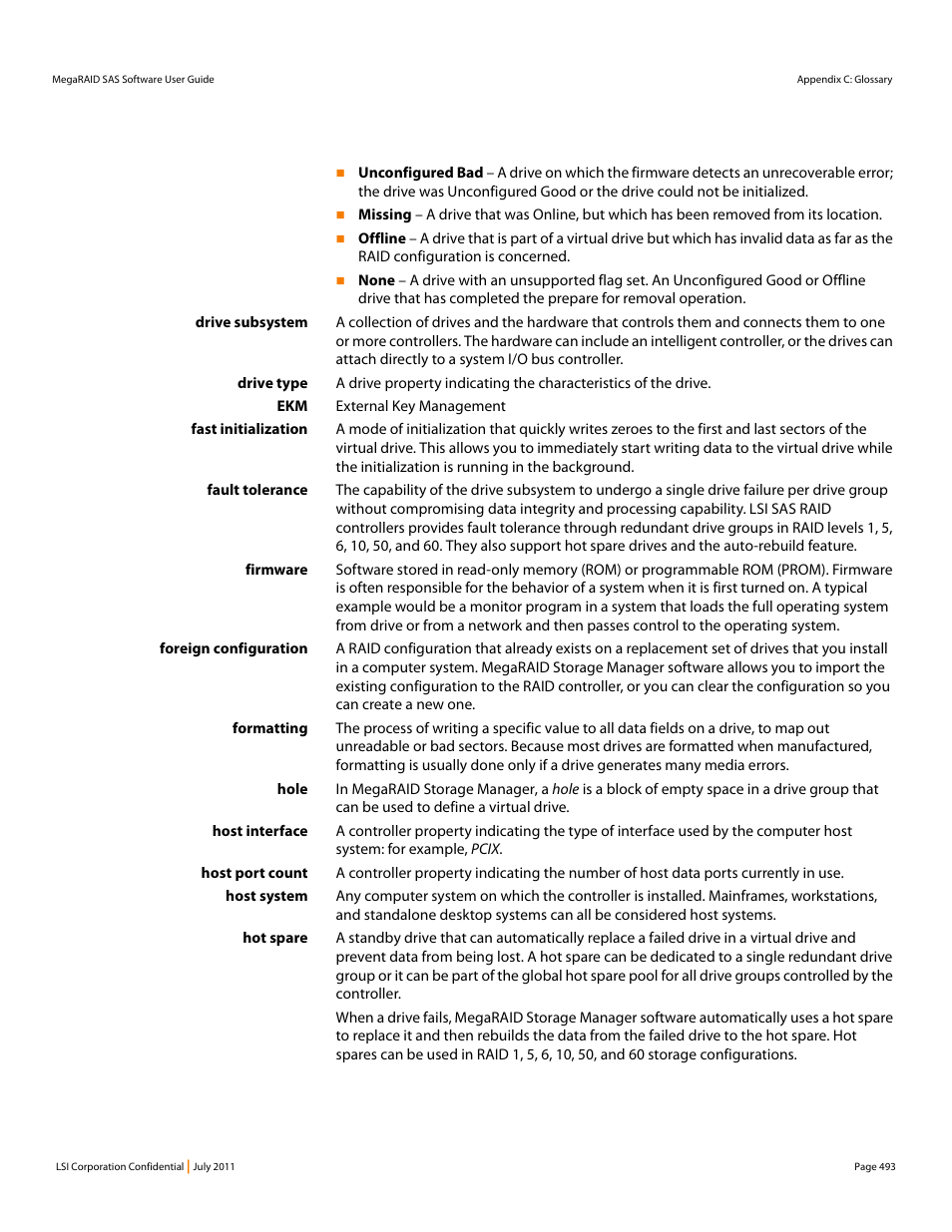 Avago Technologies MegaRAID Fast Path Software User Manual | Page 493 / 502