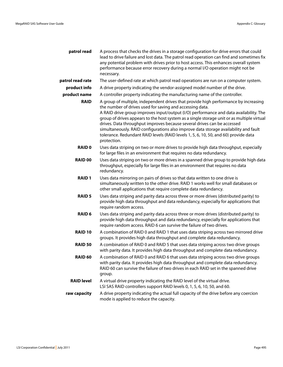 Avago Technologies MegaRAID Fast Path Software User Manual | Page 495 / 502