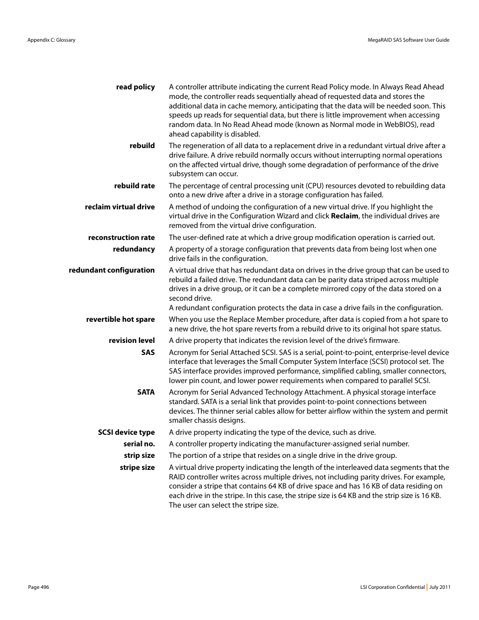 Avago Technologies MegaRAID Fast Path Software User Manual | Page 496 / 502