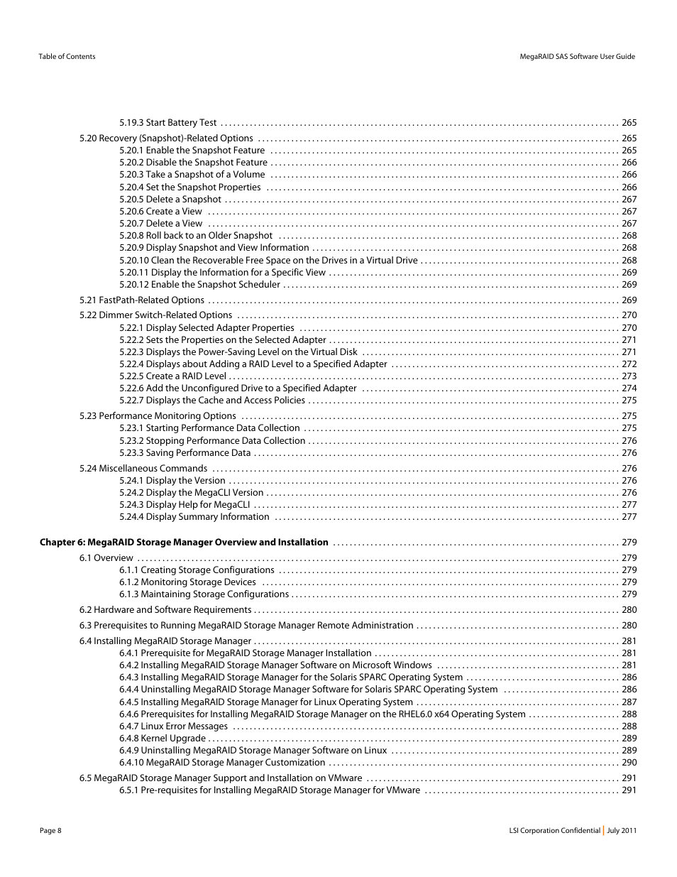 Avago Technologies MegaRAID Fast Path Software User Manual | Page 8 / 502