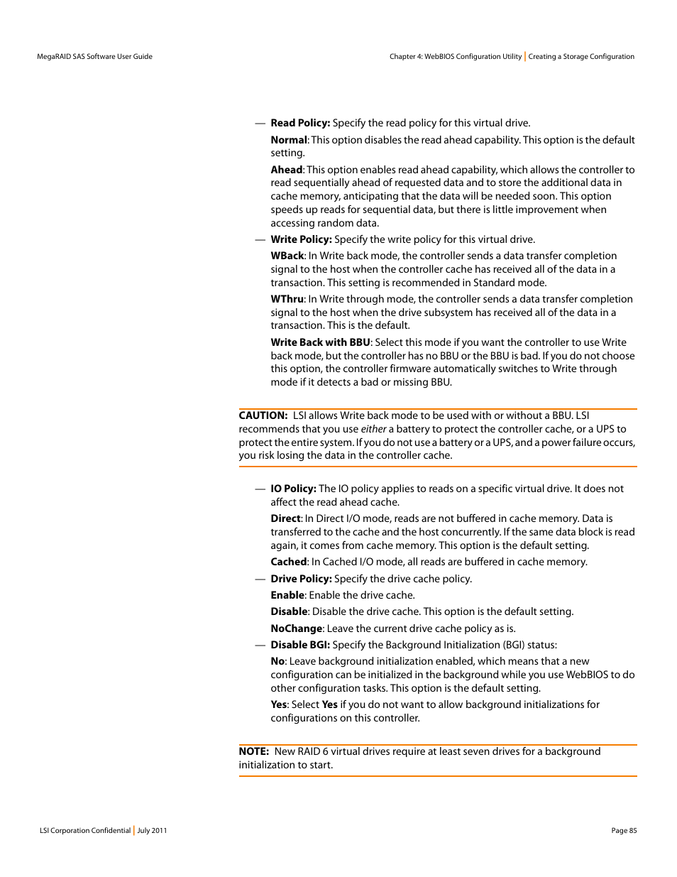 Avago Technologies MegaRAID Fast Path Software User Manual | Page 85 / 502