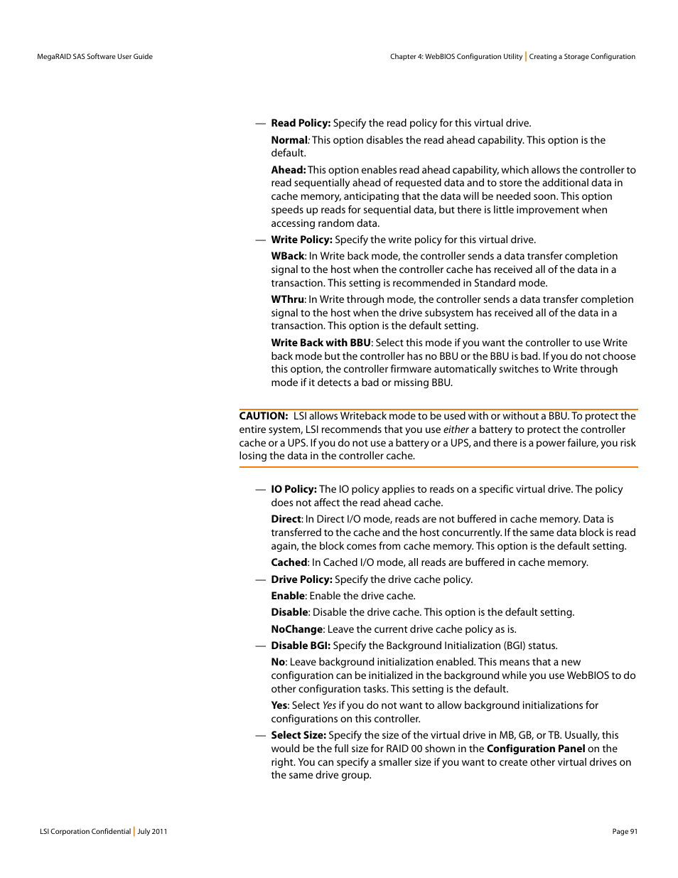 Avago Technologies MegaRAID Fast Path Software User Manual | Page 91 / 502
