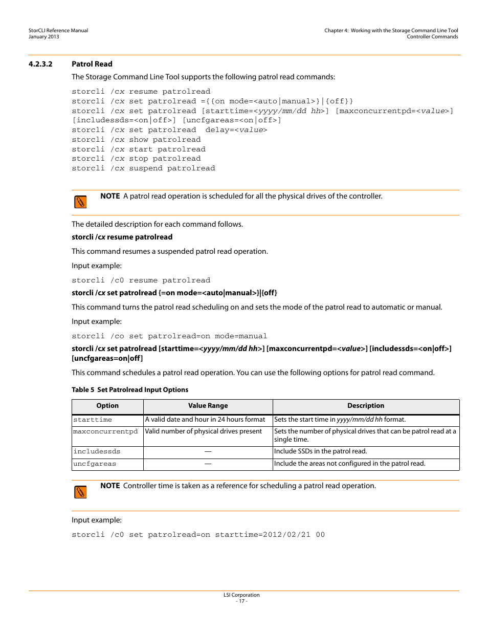 2 patrol read, Patrol read | Avago Technologies MegaRAID SAS 9240-4i User Manual | Page 17 / 80