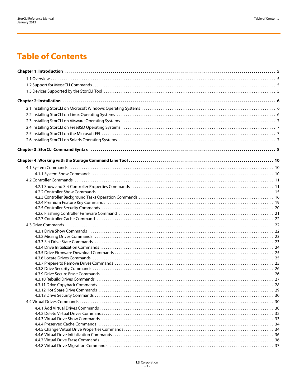 Avago Technologies MegaRAID SAS 9240-4i User Manual | Page 3 / 80