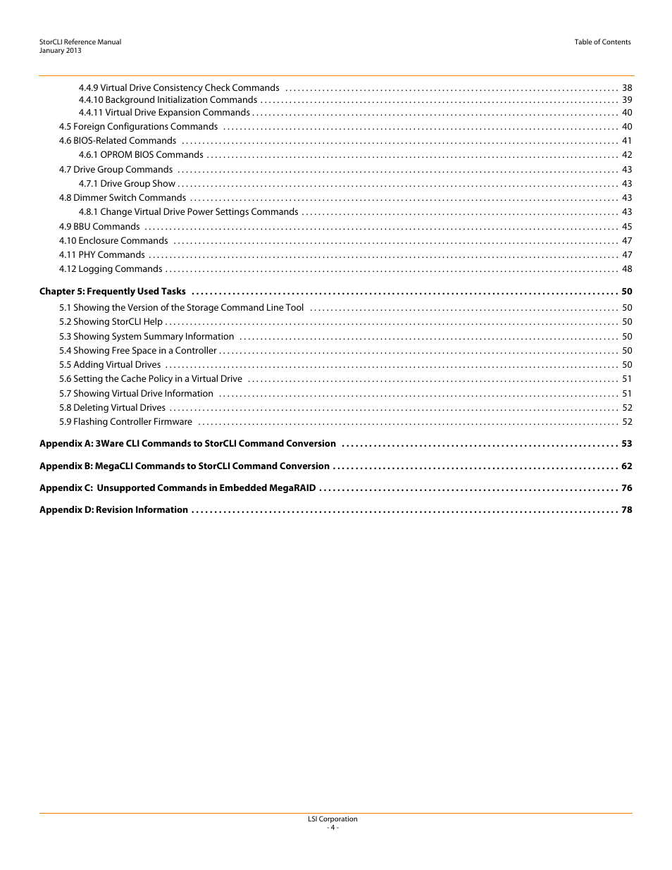 Avago Technologies MegaRAID SAS 9240-4i User Manual | Page 4 / 80
