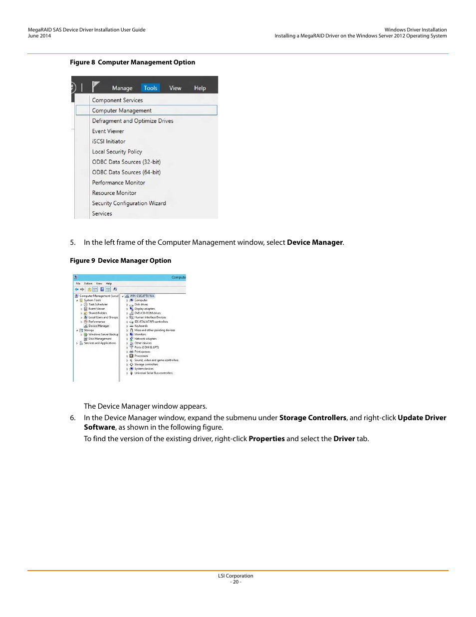 Avago Technologies MegaRAID SAS 9240-4i User Manual | Page 20 / 64
