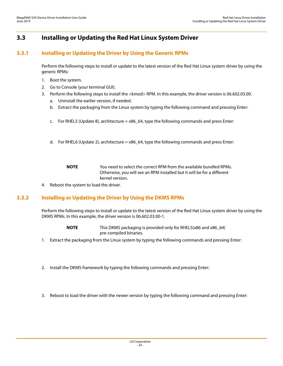 Avago Technologies MegaRAID SAS 9240-4i User Manual | Page 24 / 64