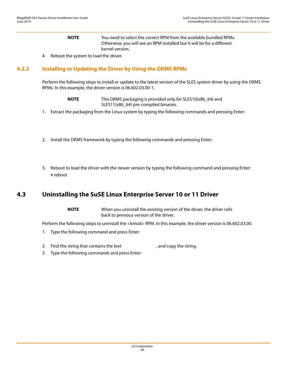 Avago Technologies MegaRAID SAS 9240-4i User Manual | Page 28 / 64