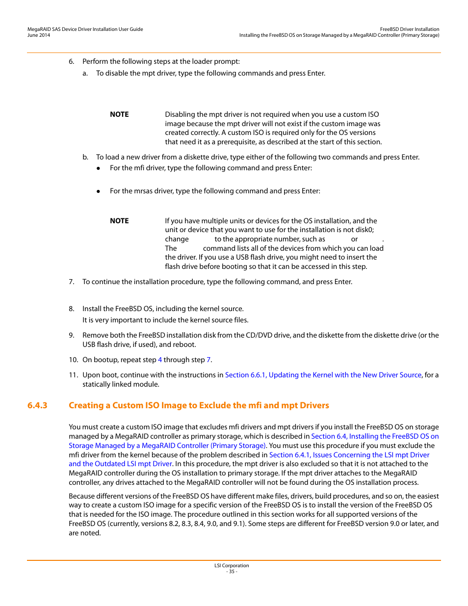 If y, Ions in, Drivers | Avago Technologies MegaRAID SAS 9240-4i User Manual | Page 35 / 64