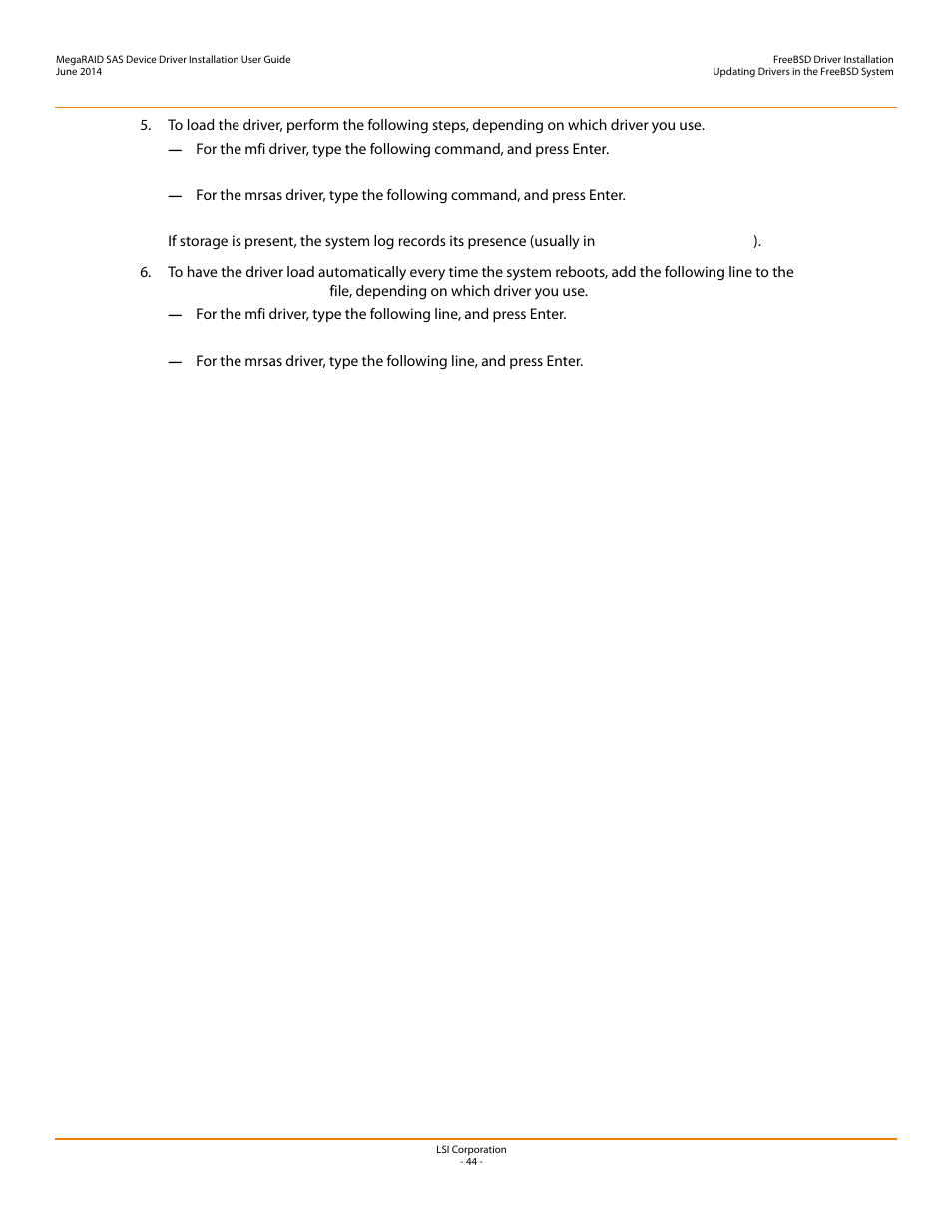 Avago Technologies MegaRAID SAS 9240-4i User Manual | Page 44 / 64