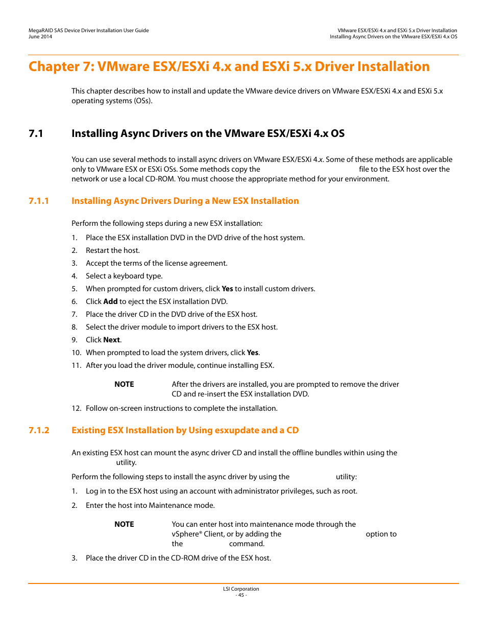 Chapter 7 | Avago Technologies MegaRAID SAS 9240-4i User Manual | Page 45 / 64