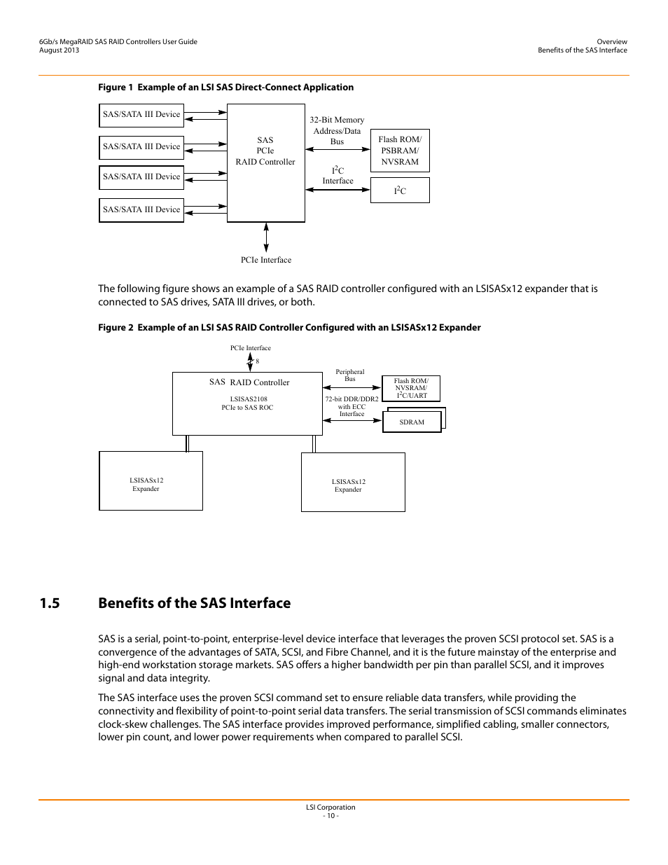 5 benefits of the sas interface | Avago Technologies MegaRAID SAS 9240-4i User Manual | Page 10 / 92