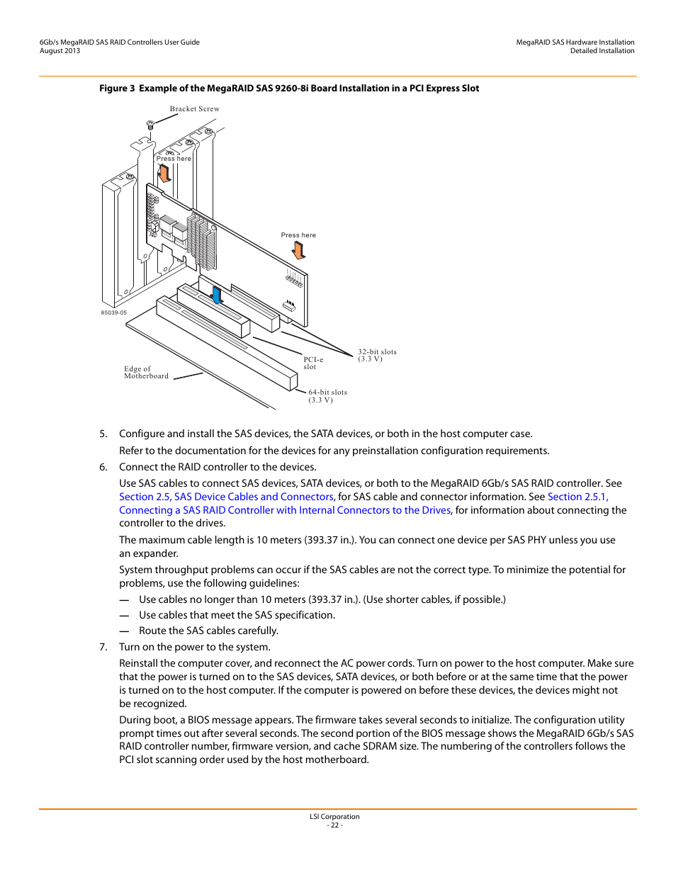 Avago Technologies MegaRAID SAS 9240-4i User Manual | Page 22 / 92