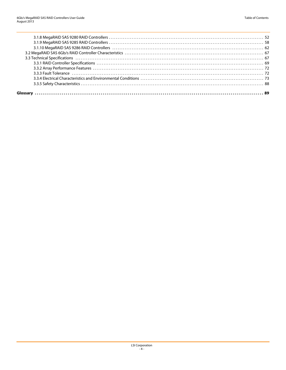 Avago Technologies MegaRAID SAS 9240-4i User Manual | Page 4 / 92