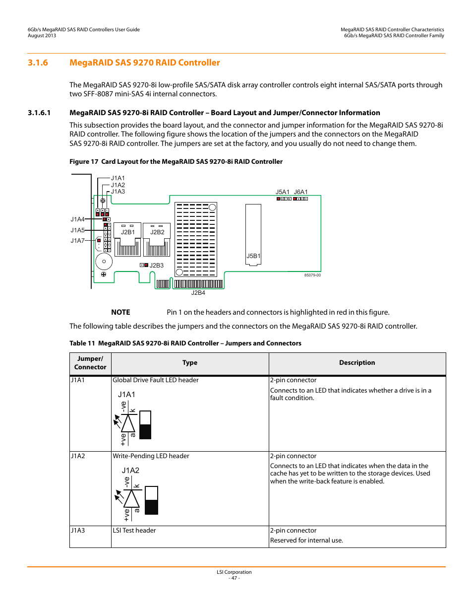 6 megaraid sas 9270 raid controller | Avago Technologies MegaRAID SAS 9240-4i User Manual | Page 47 / 92