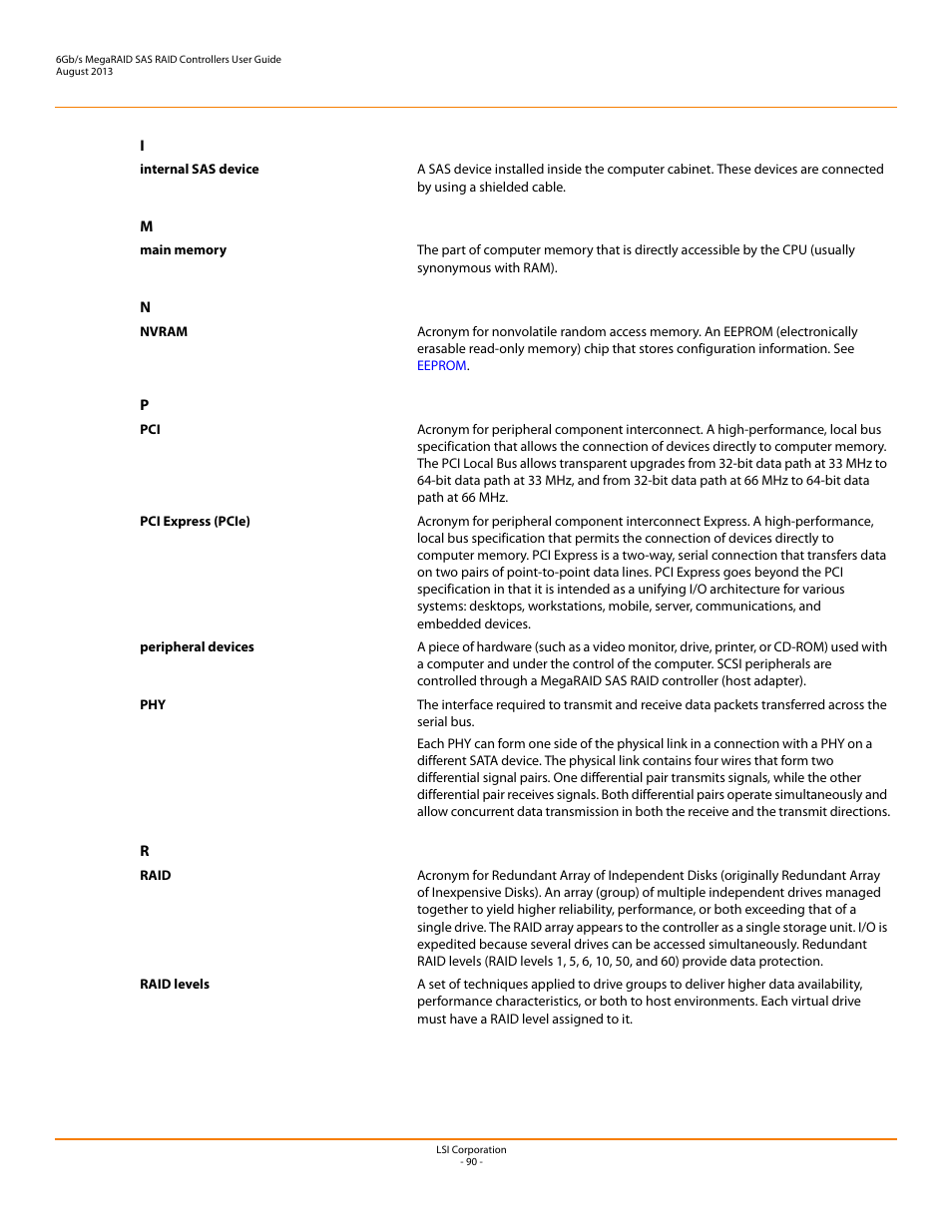 Avago Technologies MegaRAID SAS 9240-4i User Manual | Page 90 / 92