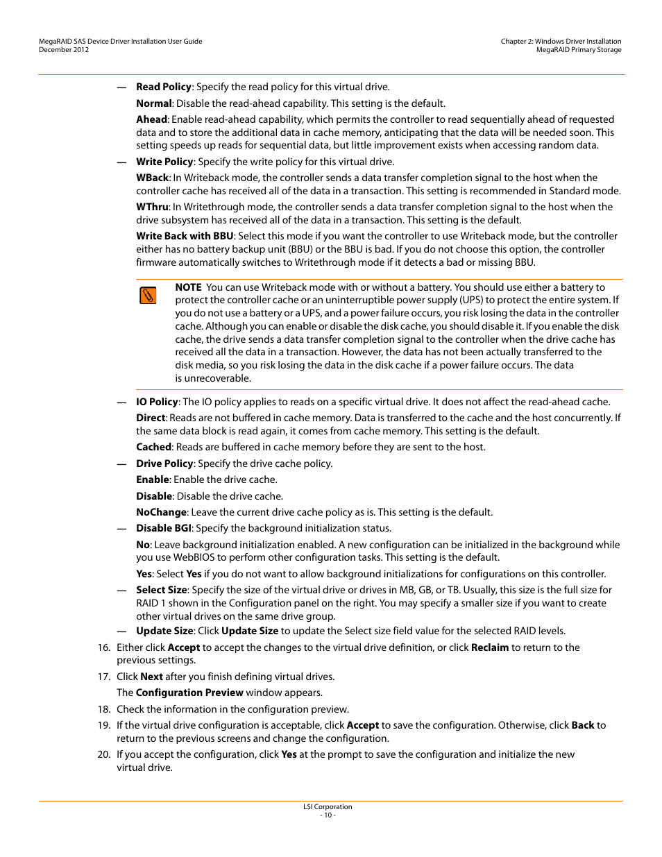 Avago Technologies MegaRAID SAS 9240-4i User Manual | Page 10 / 49