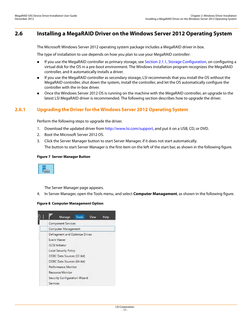 Avago Technologies MegaRAID SAS 9240-4i User Manual | Page 17 / 49