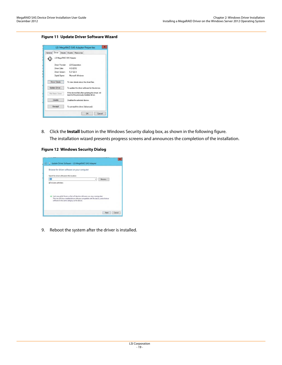Avago Technologies MegaRAID SAS 9240-4i User Manual | Page 19 / 49