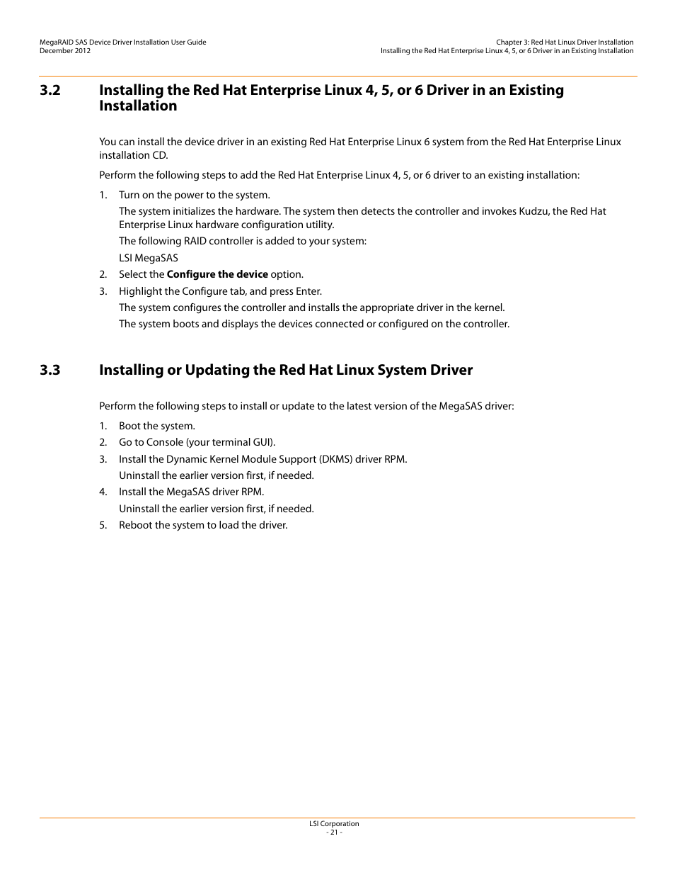 Avago Technologies MegaRAID SAS 9240-4i User Manual | Page 21 / 49