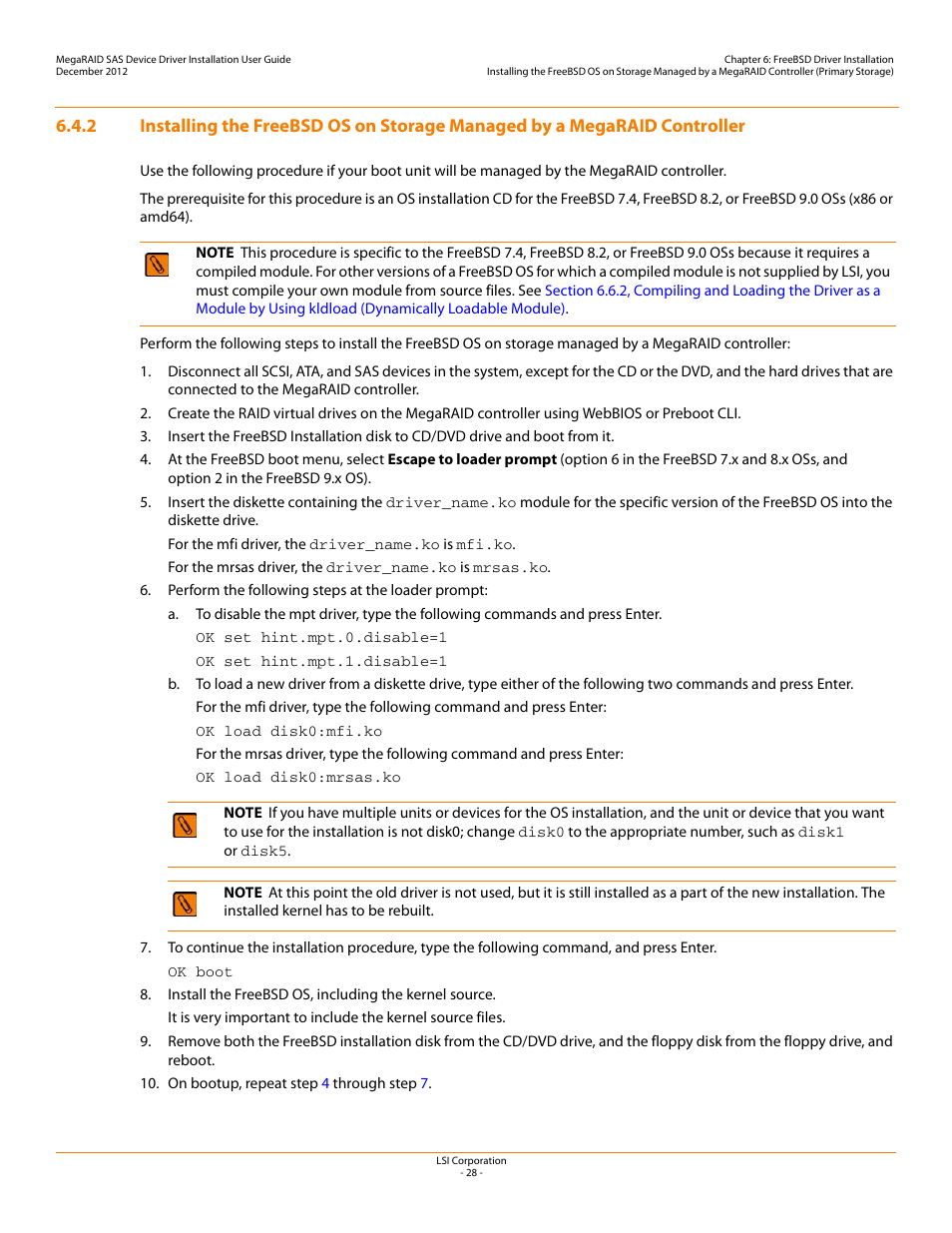 Avago Technologies MegaRAID SAS 9240-4i User Manual | Page 28 / 49