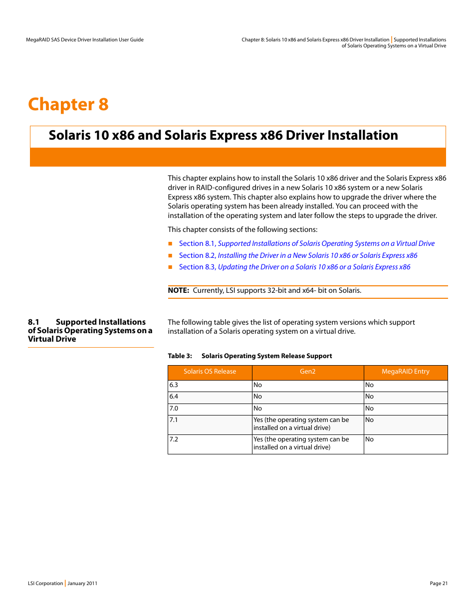Chapter 8 | Avago Technologies MegaRAID SAS 9240-4i User Manual | Page 21 / 28