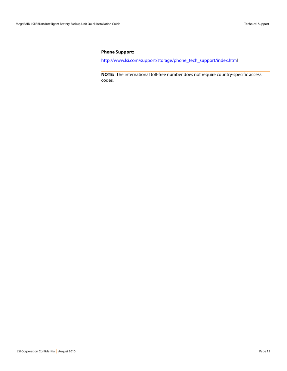 Avago Technologies MegaRAID SAS 9260-16i User Manual | Page 15 / 16