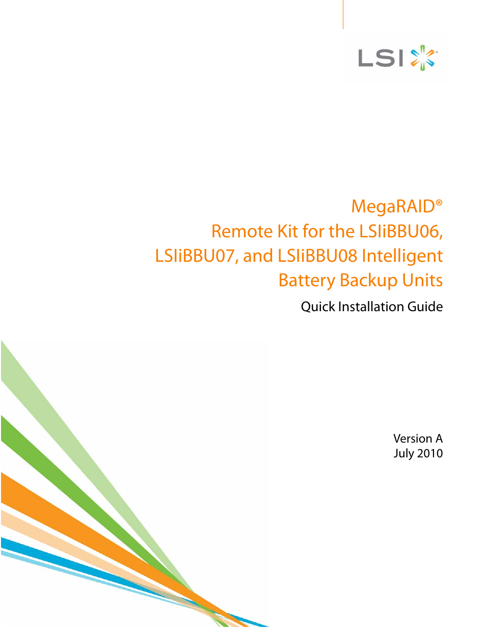 Avago Technologies MegaRAID SAS 9260-16i User Manual | 14 pages