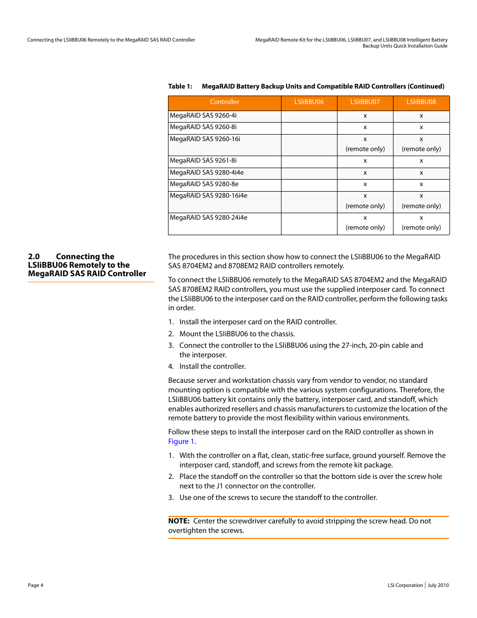 Avago Technologies MegaRAID SAS 9260-16i User Manual | Page 4 / 14