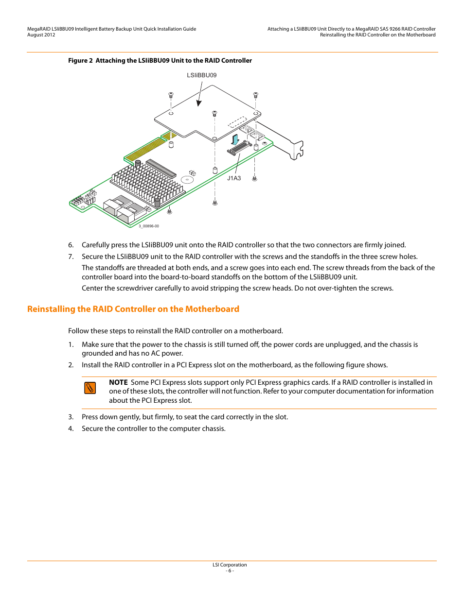 Avago Technologies MegaRAID SAS 9266-4i User Manual | Page 6 / 20