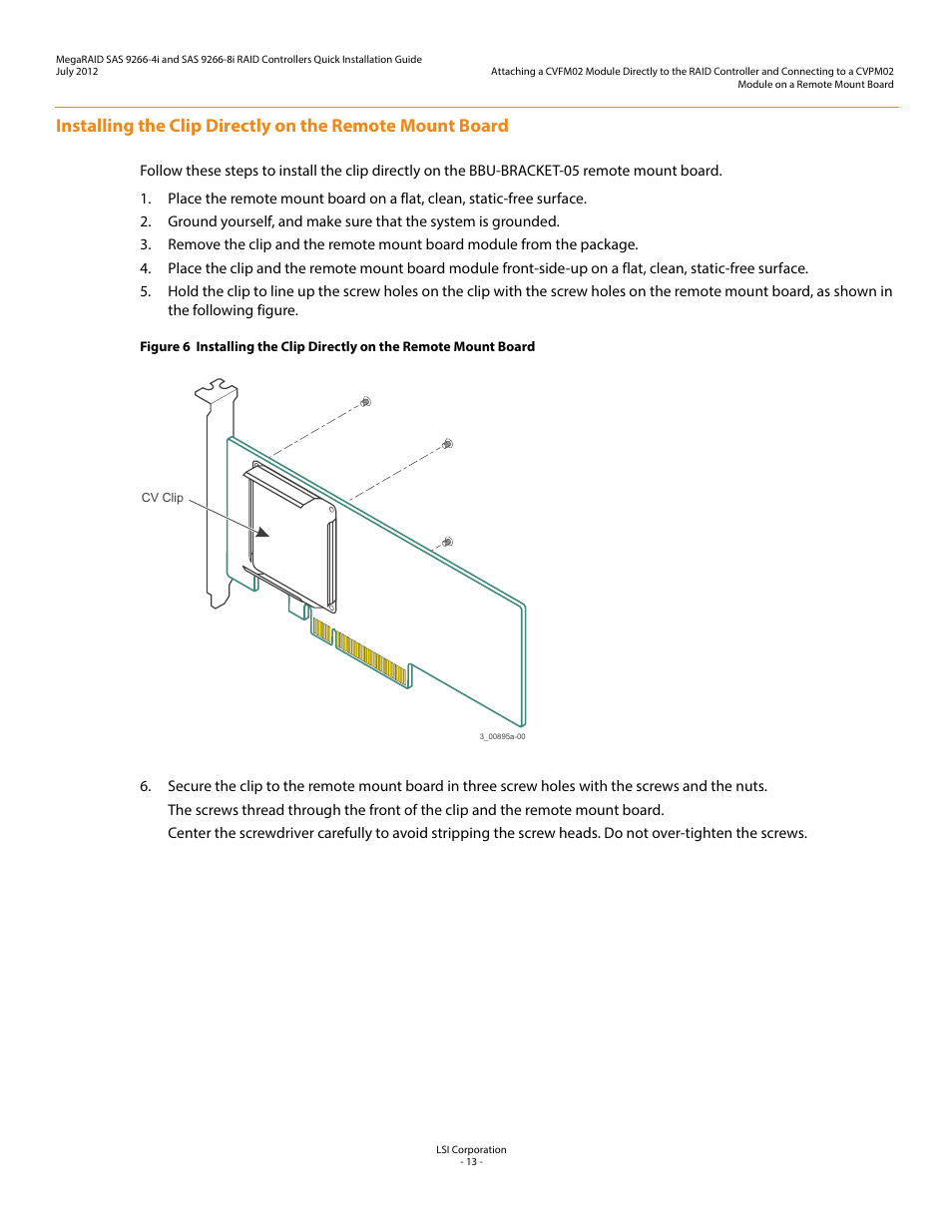 Avago Technologies MegaRAID SAS 9266-4i User Manual | Page 13 / 26